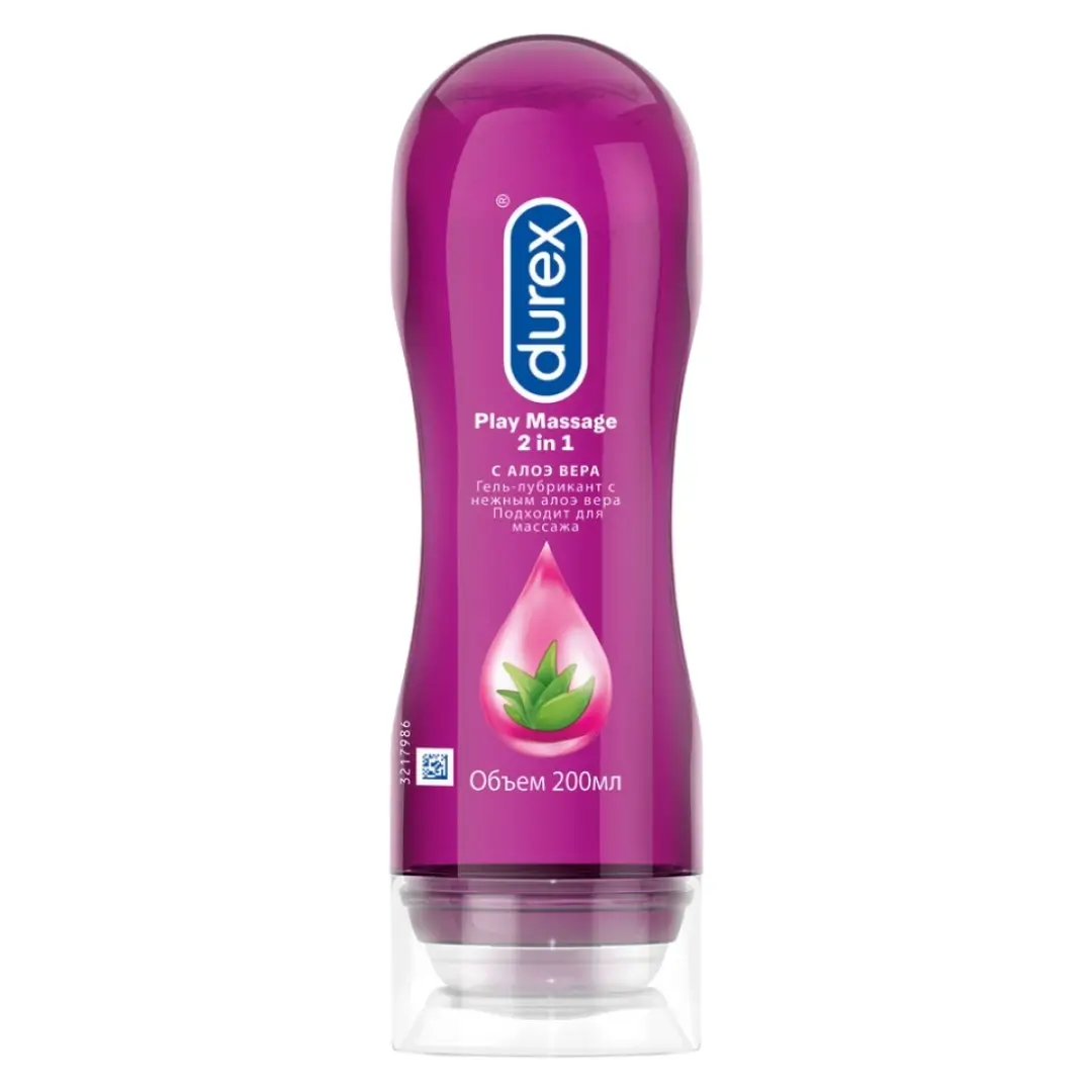 Гель лубрикант Durex Play Massage Алоэ вера 200мл 2в1