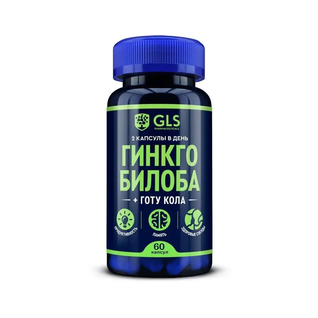 Гинкго билоба+Гуто кола GLS капс. 380мг №60 (БАД)
