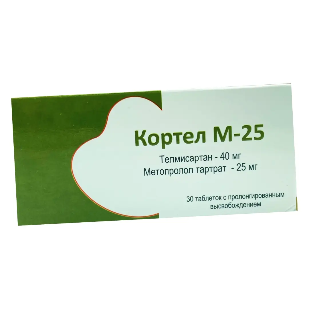Кортел М-25 таб. 40мг/25мг №30