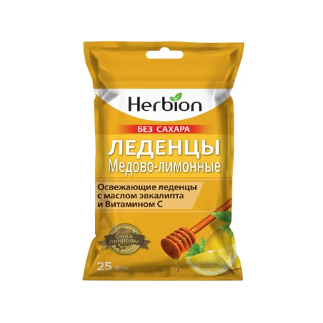 Ledensi bez saxara "Herbion"so vkusom myod-limon №25