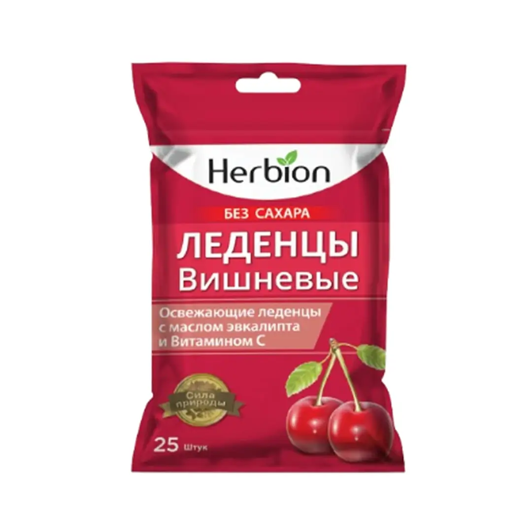 Ledensi bez saxara "Herbion"so vkusom vishnya №25