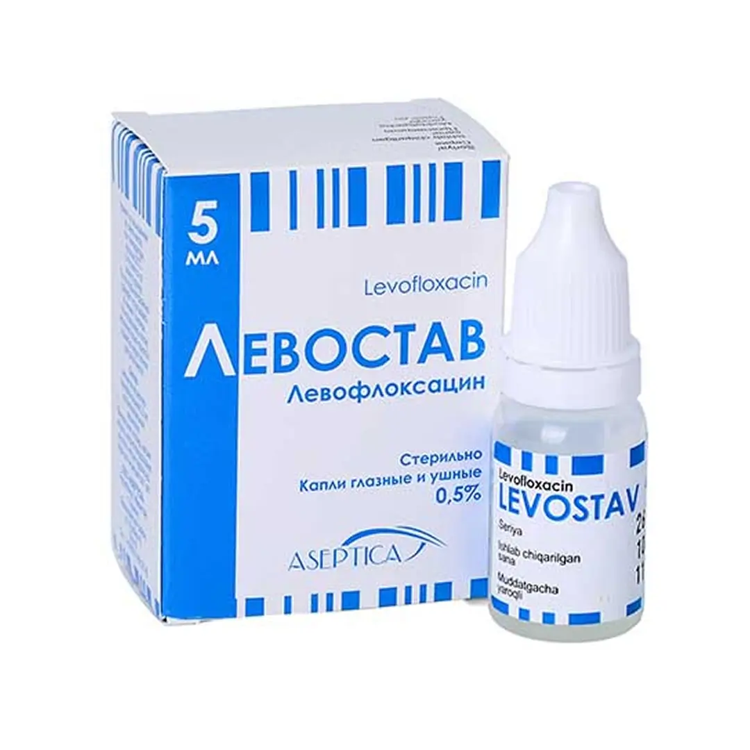 Левостав капли глаз/уш. 0.5% 5мл №1