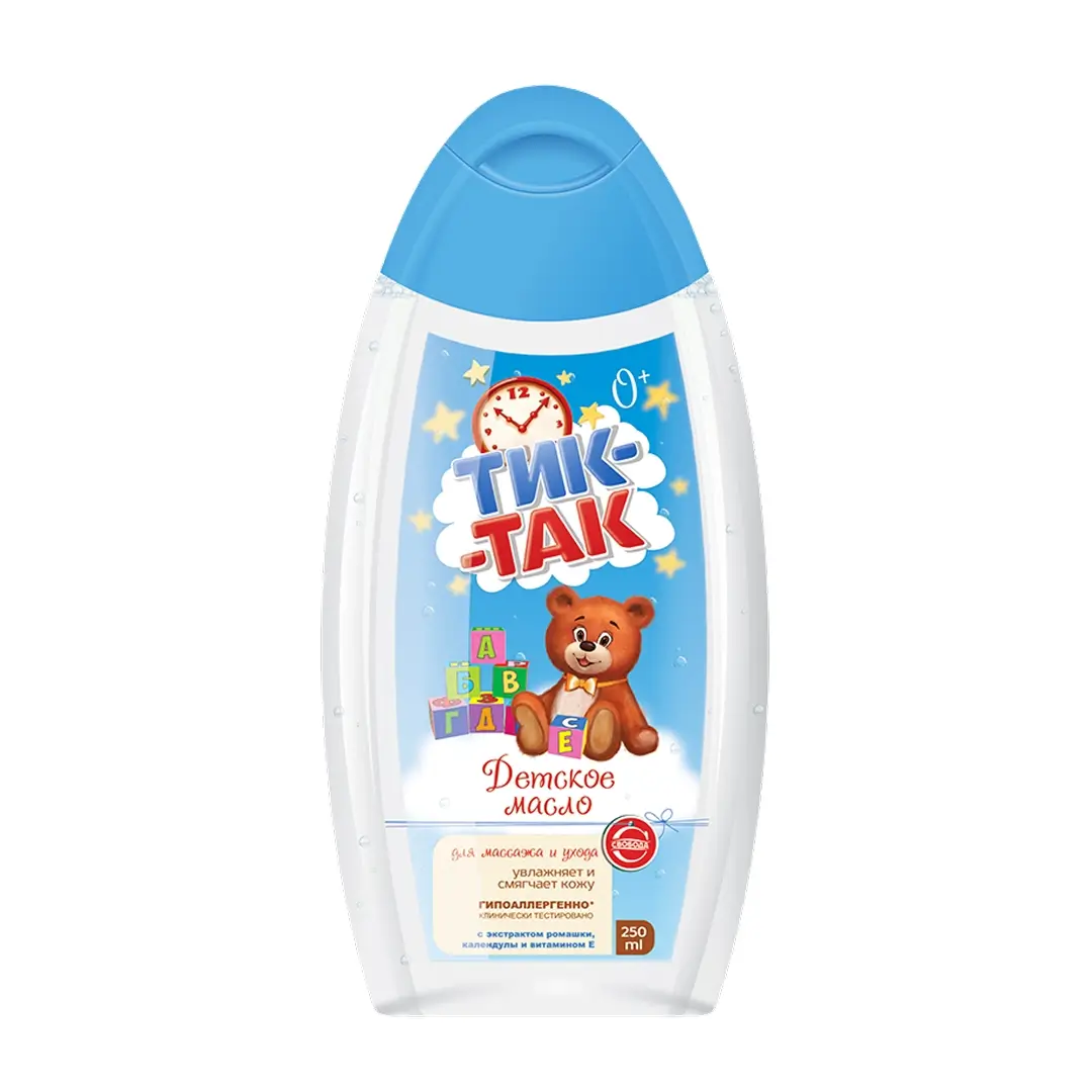 Масло детс. "Тик-Так" д/массажа и ухода 250мл