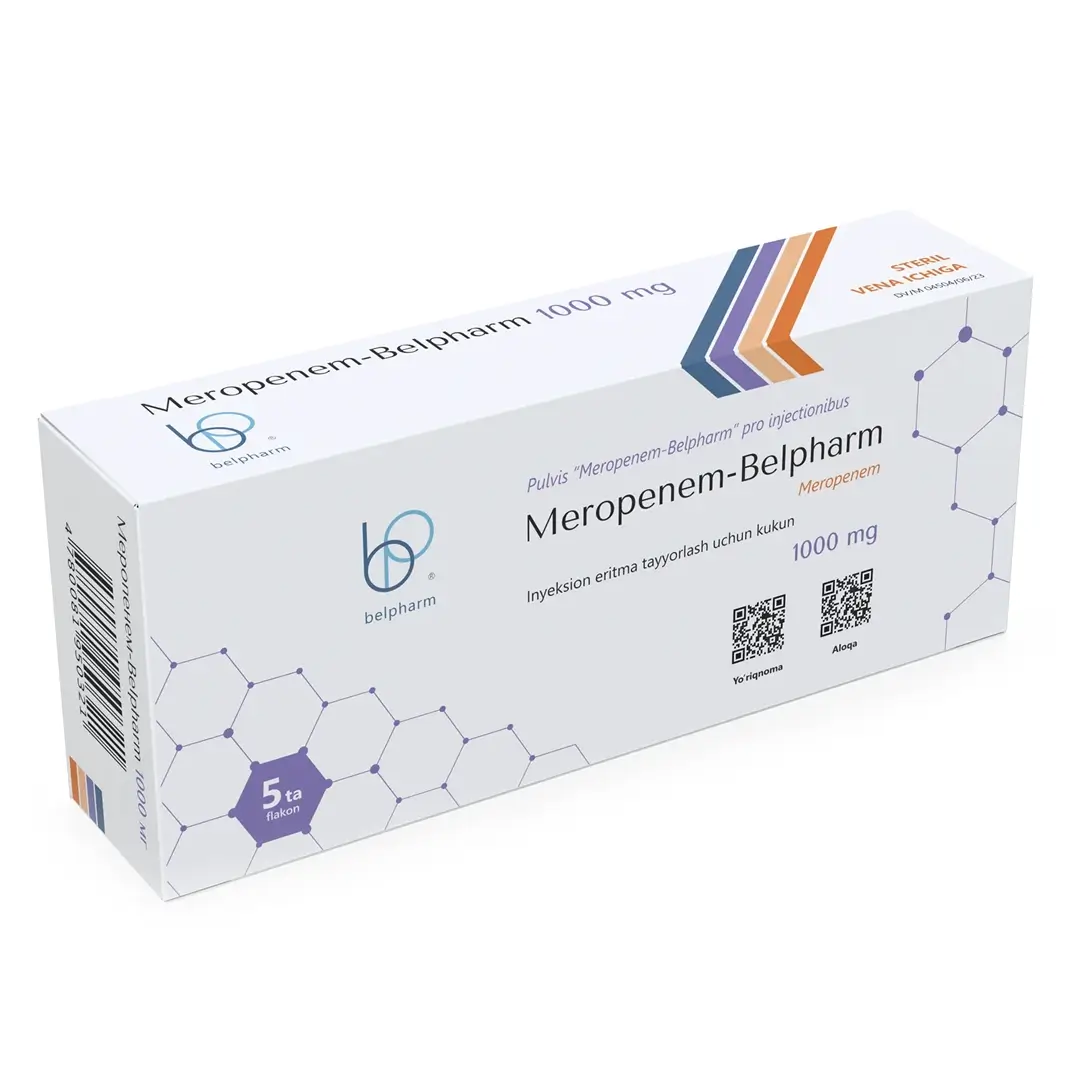 Меропенем-Belpharm пор. д/ин. 1000мг №5