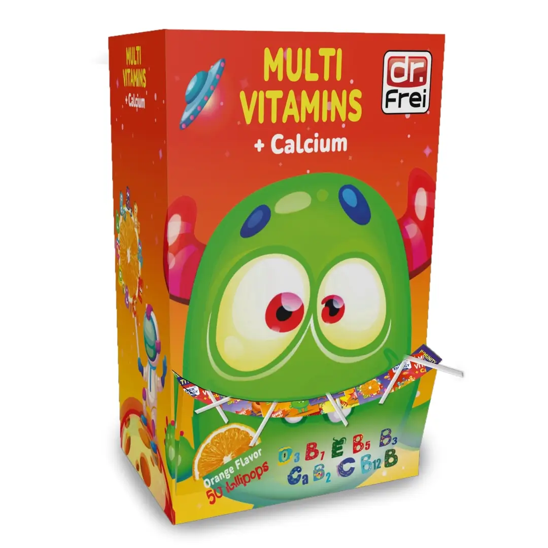 Multivitamini+Kalsiy leden. na pal. Dr.Frei 6,5g №50 (Apelsin)