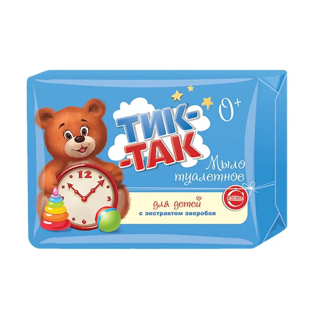 Мыло детское "Тик-Так" с экстрактом зверобоя 150г. уп. №1