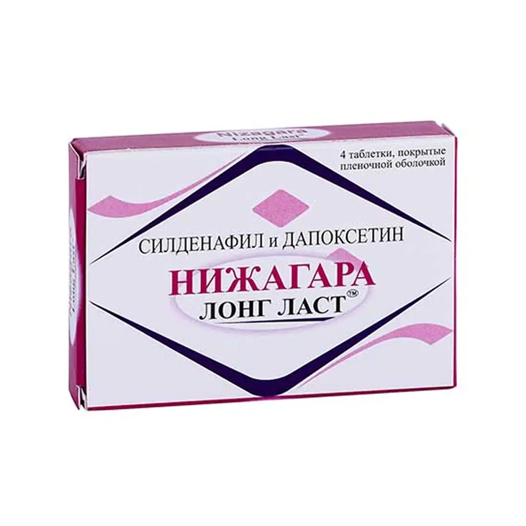 Нижагара Лонг ласт таб. п/о 100мг/60мг №4