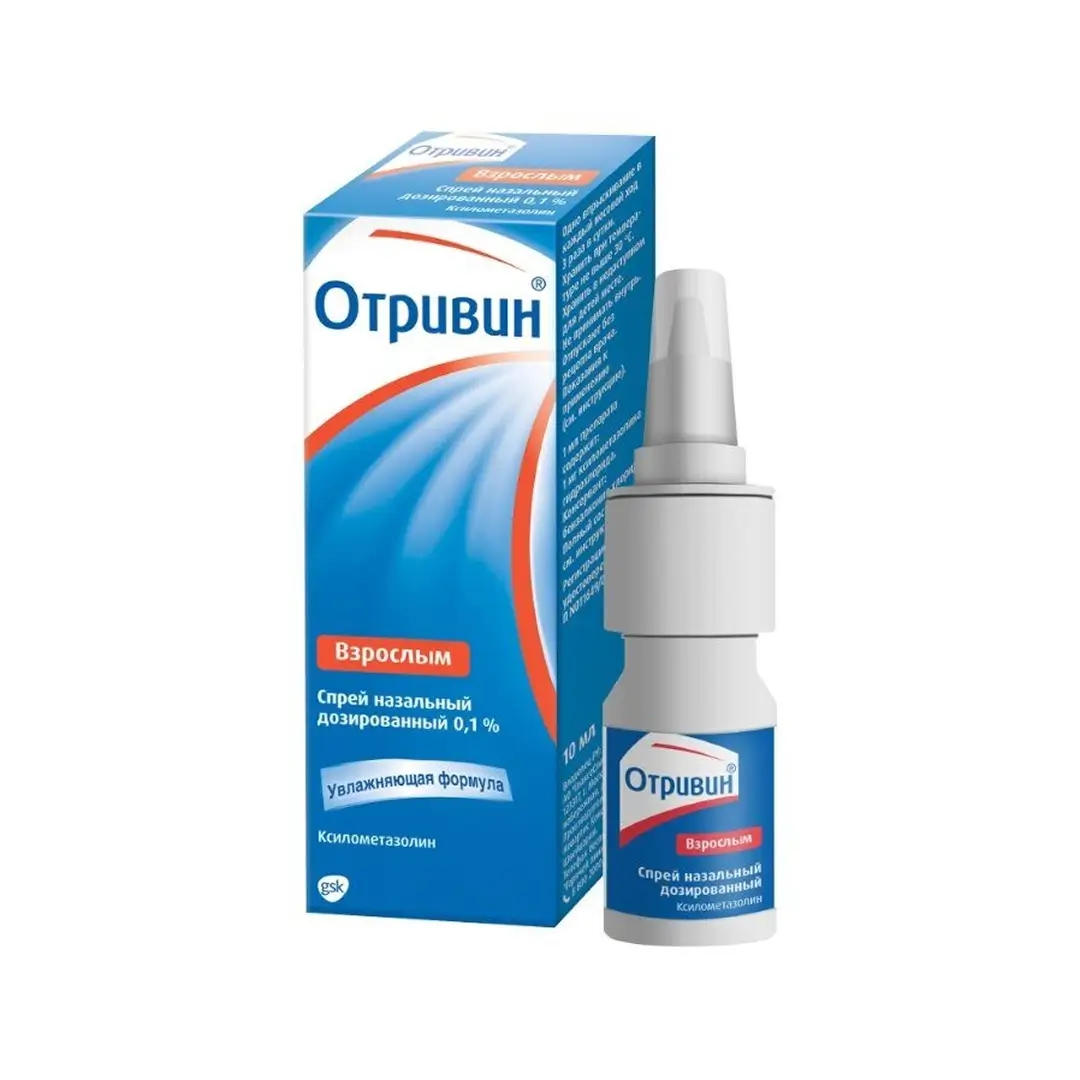 Отривин спрей доз.наз.0,1% д/взр. 10мл