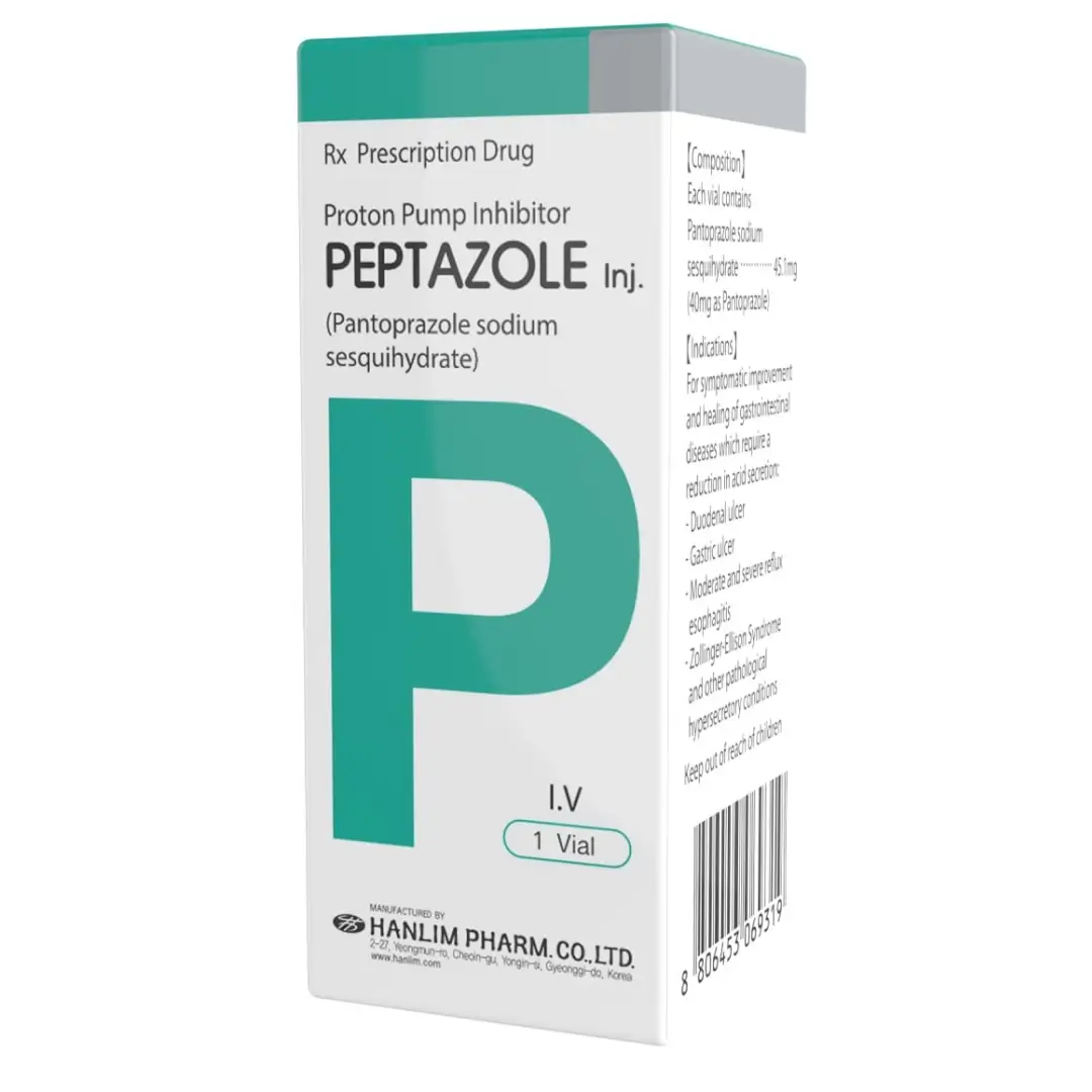 Пептазол лиоф. д/ин. 40мг №1 (Пантопразол)