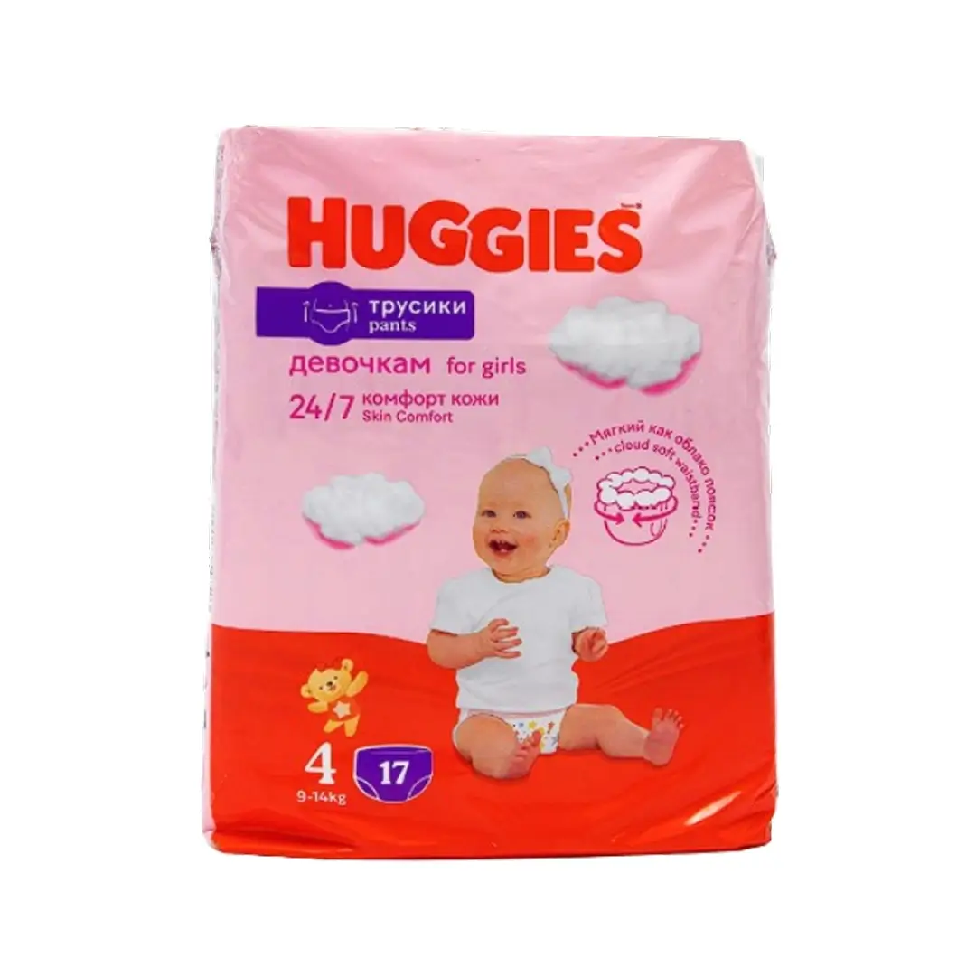 Подгузники-трусики Huggies Girl (4) 9-14кг 17шт