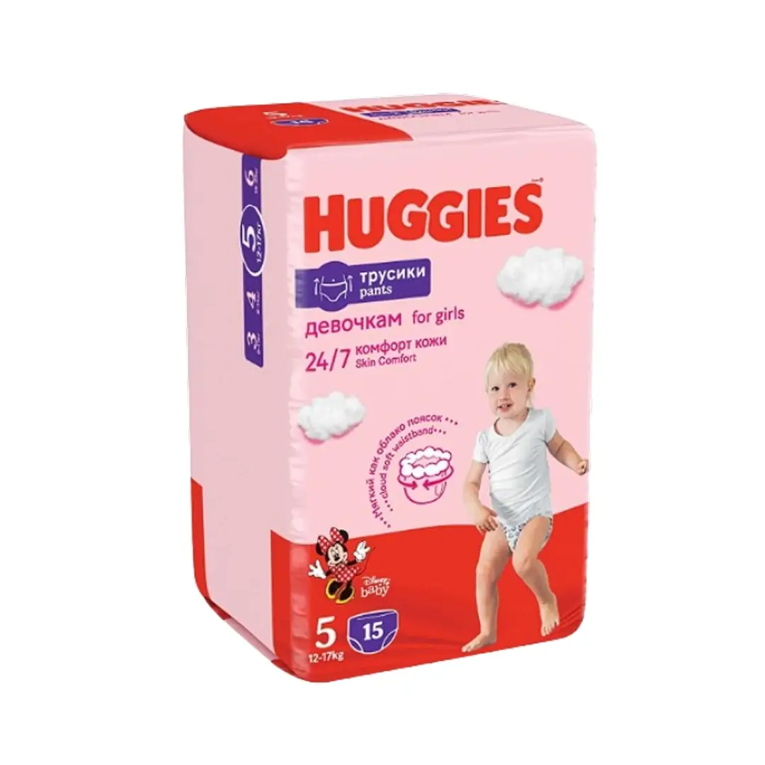 Подгузники-трусики Huggies Girl (5) 13-17кг 15шт