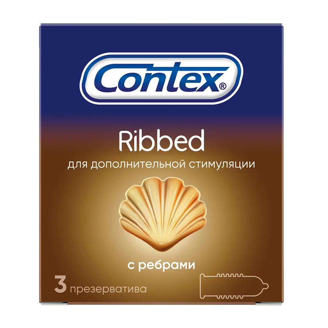 Prezervativi Contex Ribbed №3 (s ryobrami)