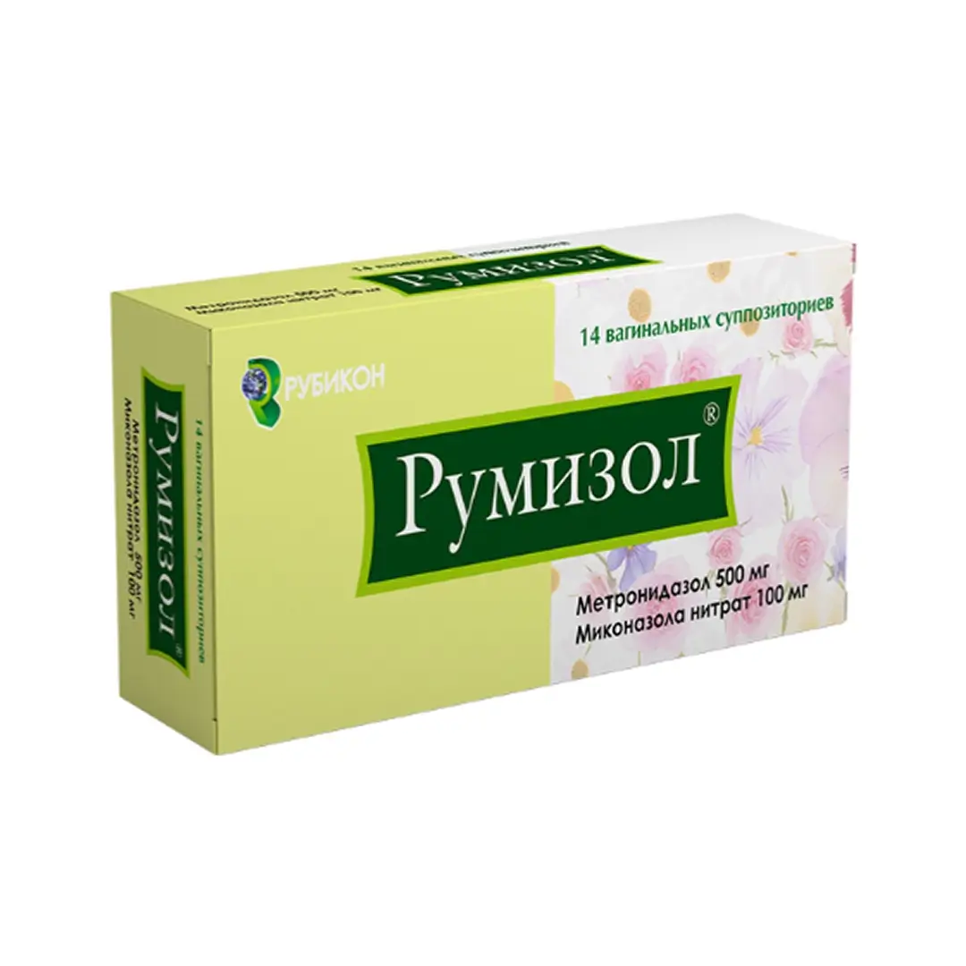 Румизол супп. ваг. 500мг/100мг №14