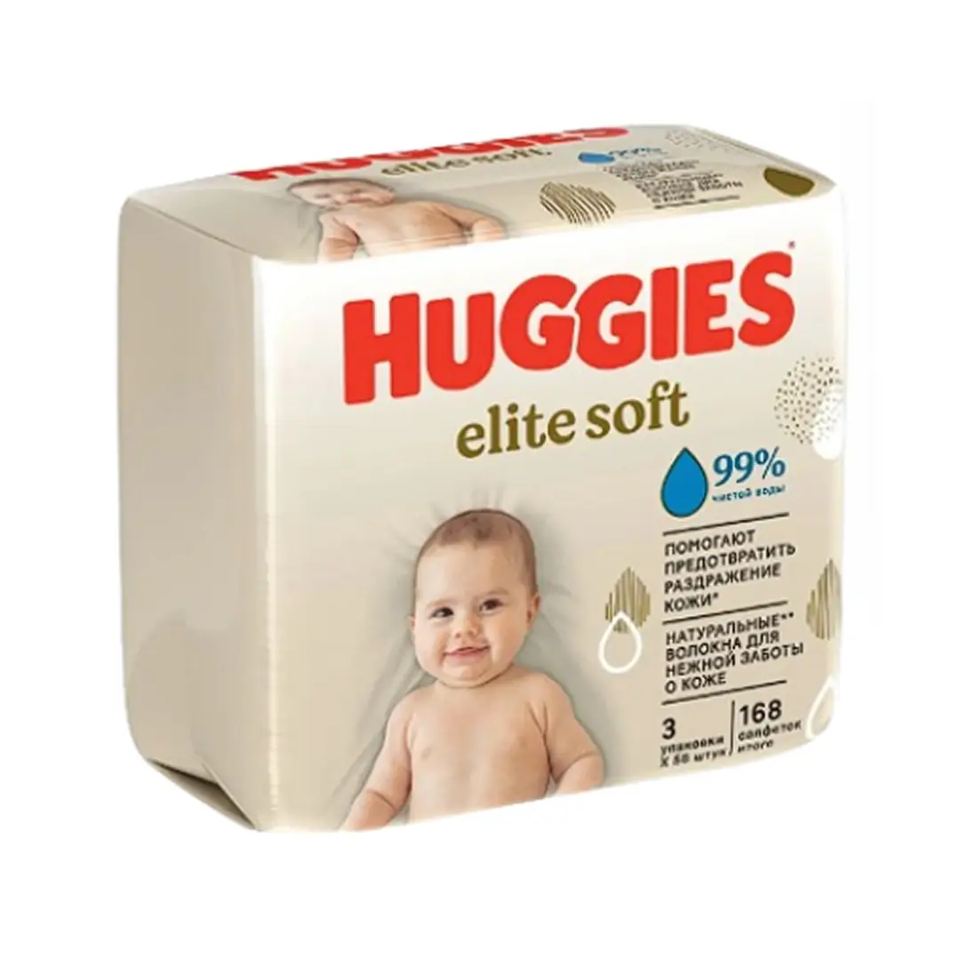 Салфетки влажные Huggies Elit Soft (56х3)