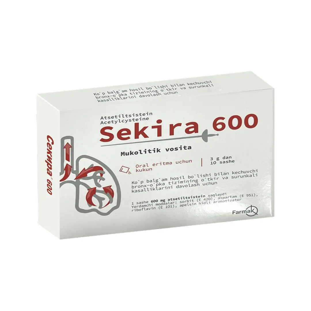 Секира пор. д/р-ра 600мг/3г №10