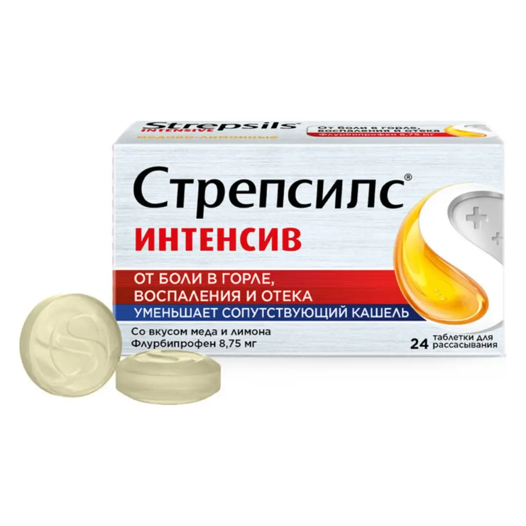 Стрепсилс Интенсив (мёд и лимон) таб. д/рассасывания 8.75мг №24