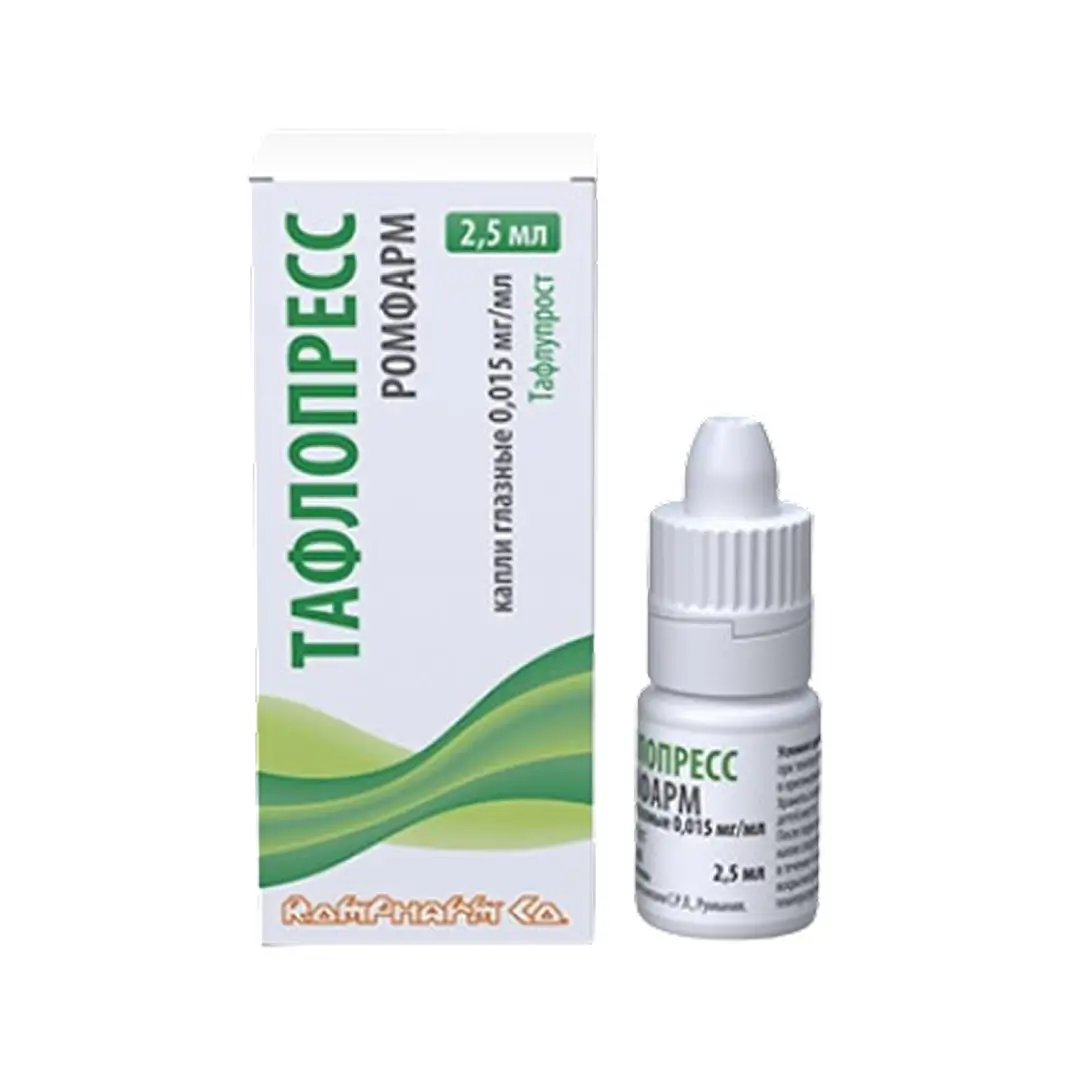 Тафлопресс Ромфарм капли глаз. 0.015мг/мл 2.5мл №1