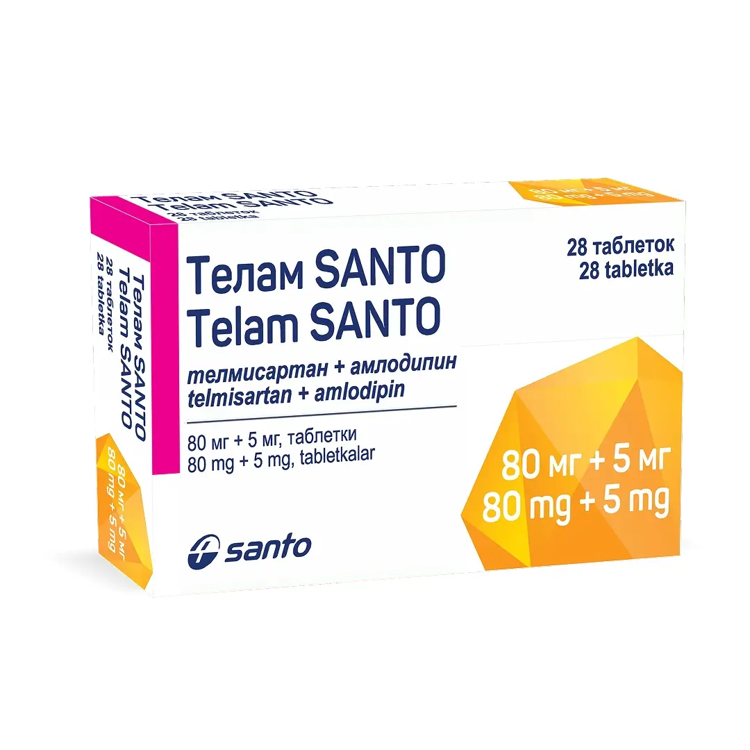 Телам SANTO таб. 80мг+5мг №28