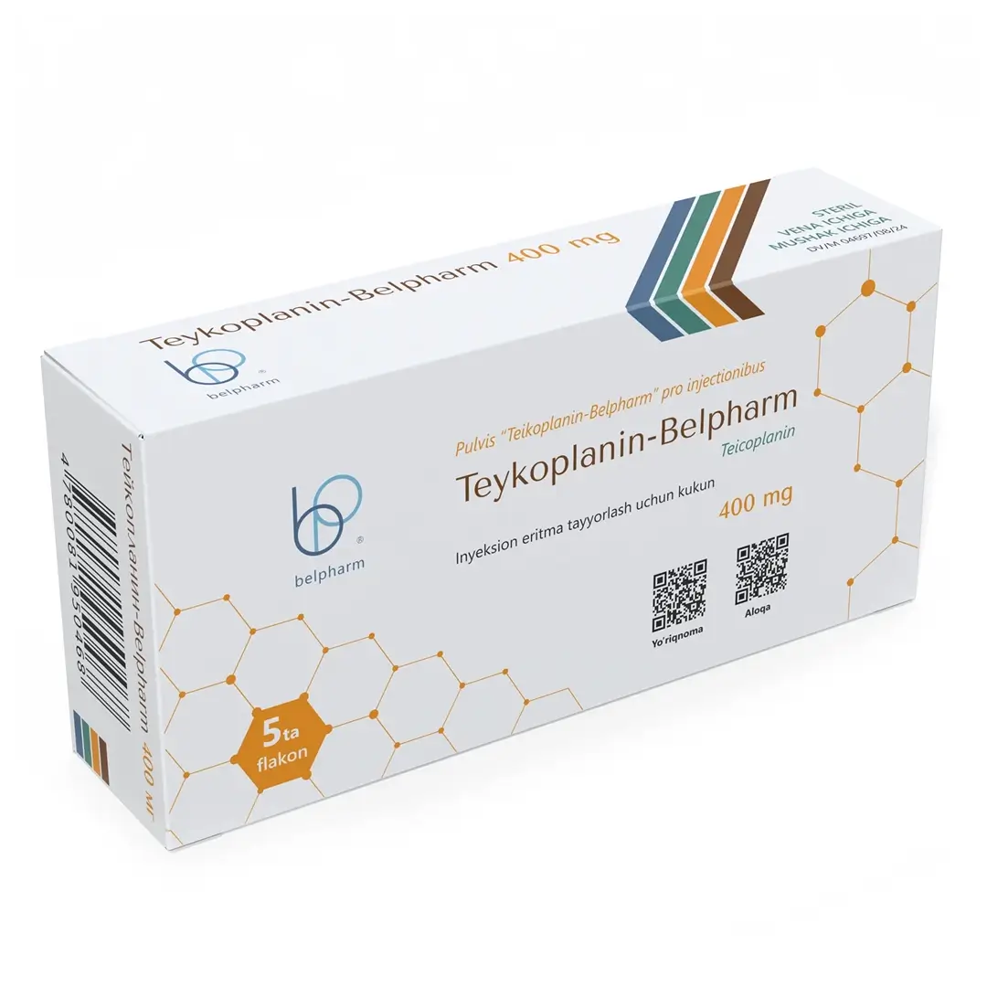 Тейкопланин-Belpharm пор. д/ин. 400мг №5