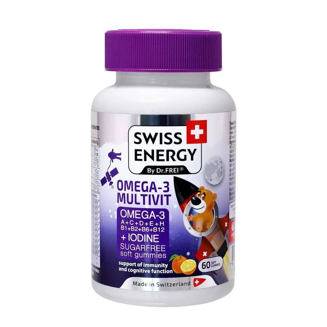 Vit Swiss Energy Omega-3 Multivit jev.past. №60 (s saxarom)