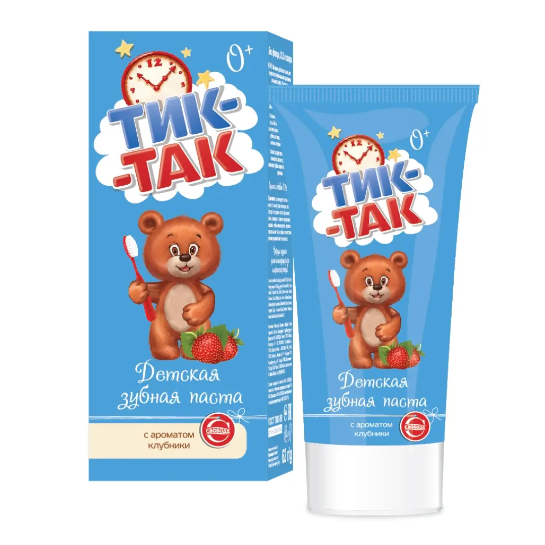Зубная Паста "Тик-Так" клубника 50мл